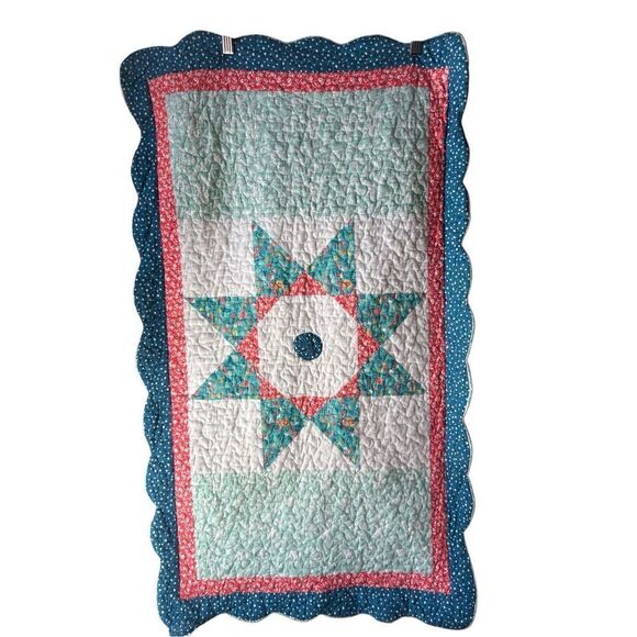 <Set Of 2> Pioneer Woman Vintage Star Quilted Sham shabby chic Cottagecore count - Picture 3 of 10